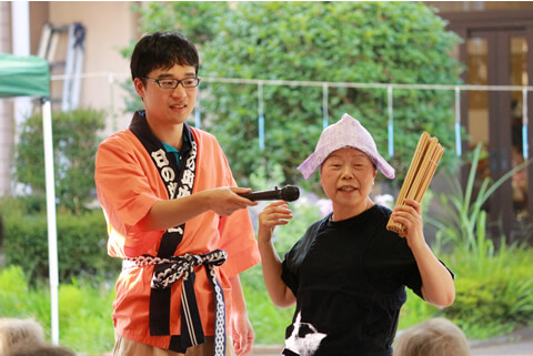 ひのでホームでご入居者向けの夏祭り