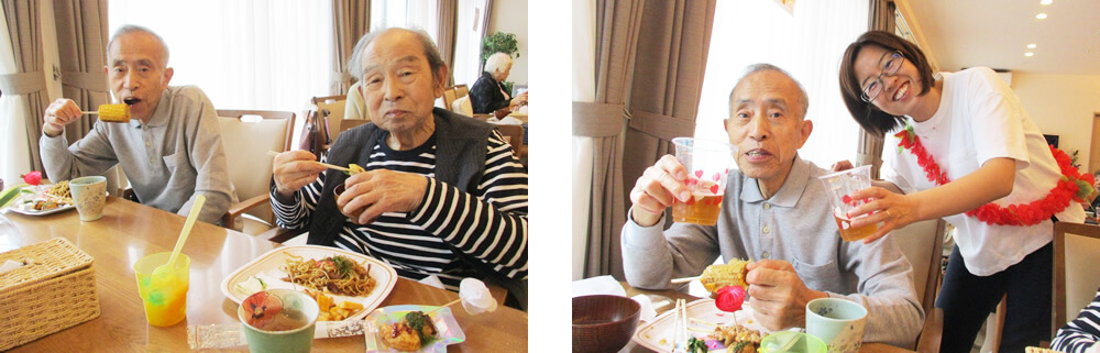 小規模多機能型居宅介護施設夏祭りランチ