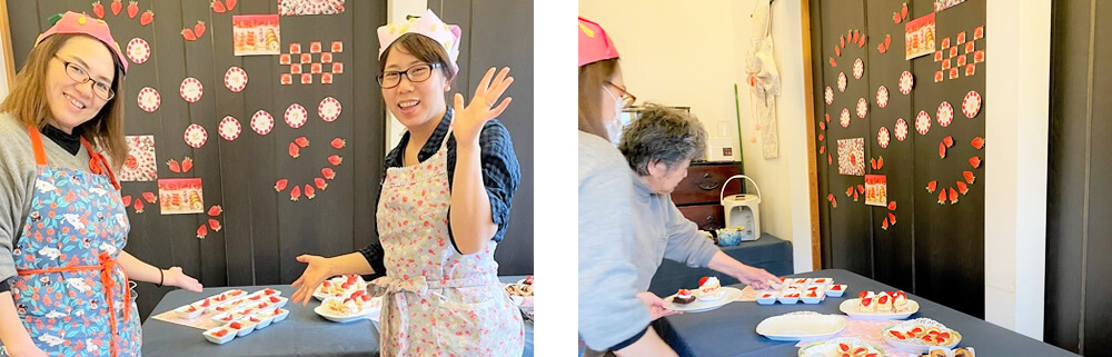 「サンライズ鉄心坊」でのイチゴパーティーの様子