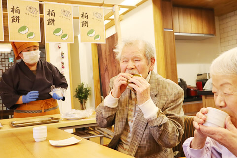 柏餅づくり