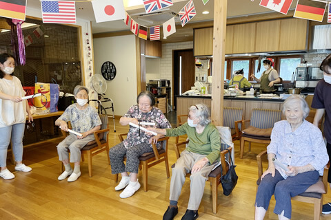 サンライズむつみ橋のスポーツ大会の様子