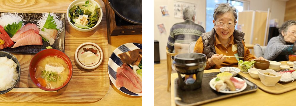 サービス付き高齢者向け住宅「サンライズ小川」の食事