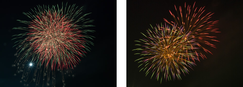 日の出町の夏祭りの花火