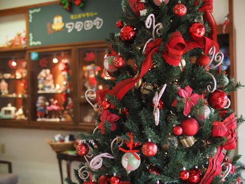 ミニギャラリーのクリスマス展示