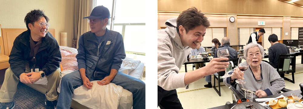 宿泊先での様子