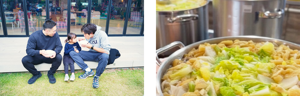 非常食や炊き出しの体験