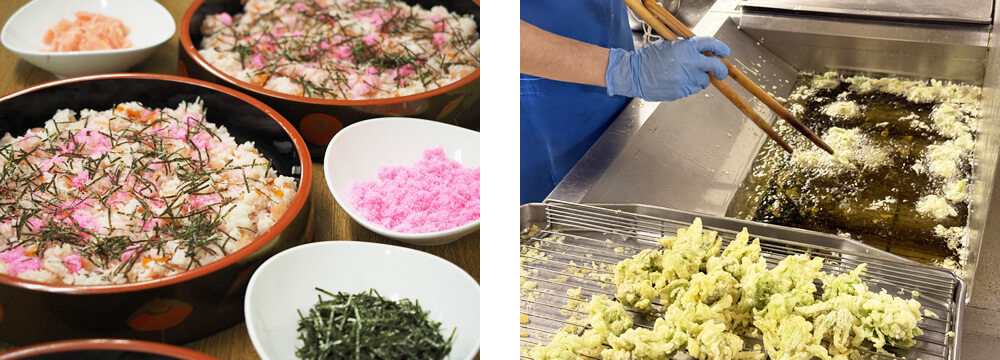 行事食の準備の様子